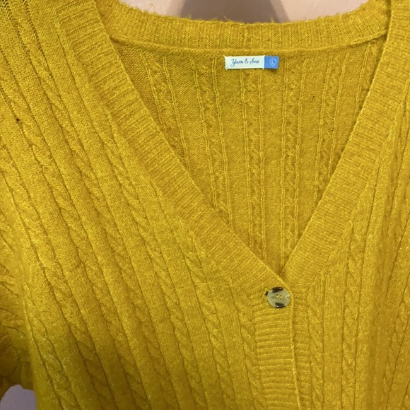 V-Neck Mustard Color Sweater - Picture 2 of 3
